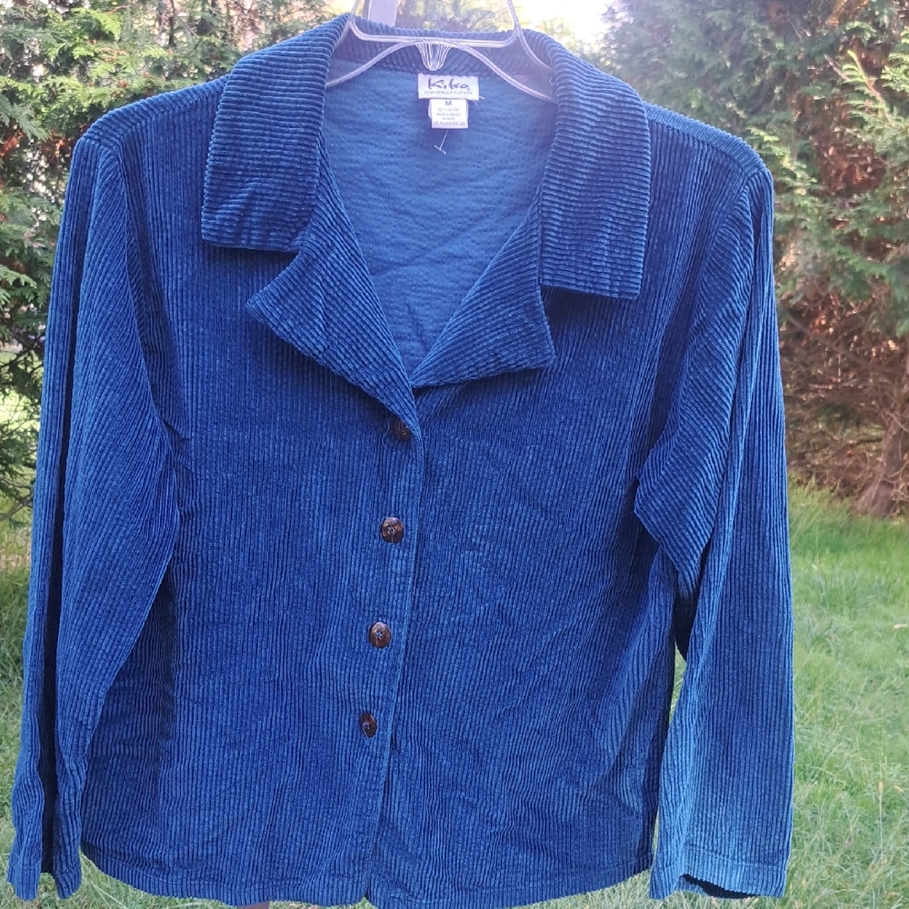 Kiko Teal Corduroy Vintage Size Medium Jacket